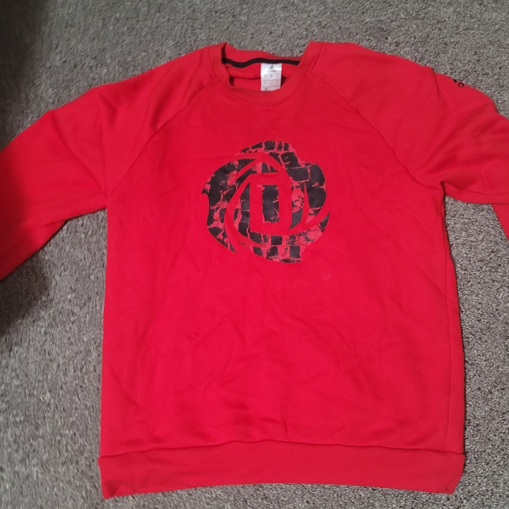 Adidas D Rose Men's Bold Red Crewneck Sweater